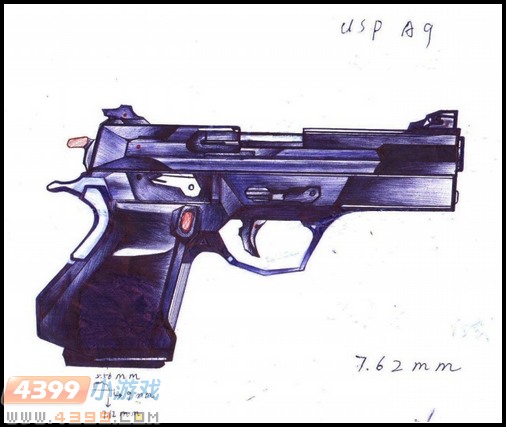 生死狙击玩家手绘—USP小改款