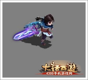 大话西游手游未转角色神兵满宝石效果图