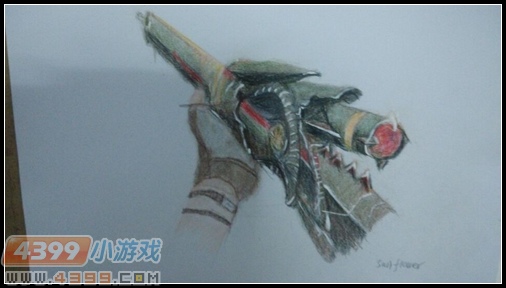 生死狙击玩家手绘—炎魔咆哮战斗吧
