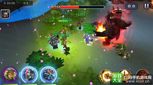 英雄带领小兵出征海岛魔兽