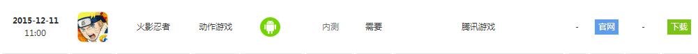 火影忍者手游不删档开测时间