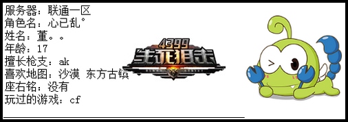 4399生死狙击最强王者争霸赛第六赛季C组玩家资料
