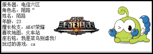4399生死狙击最强王者争霸赛第六赛季E组玩家资料