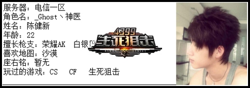4399生死狙击最强王者争霸赛第六赛季E组玩家资料