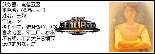 4399生死狙击最强王者争霸赛第六赛季F组玩家资料