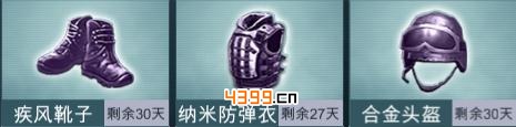 枪战英雄紫色防具套装
