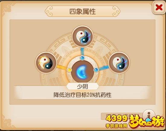 梦幻西游手游法宝获得四象界面