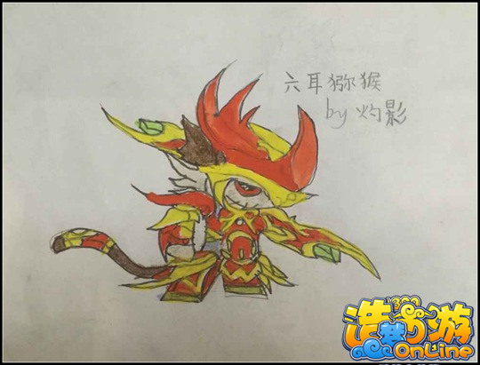 洪荒大劫篇手绘六耳猕猴-4399灼影