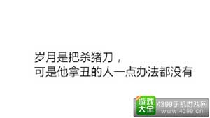 岁月是把杀猪刀