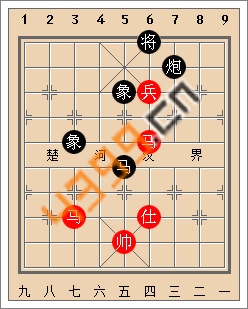 天天象棋残局实战解析以马砍兵炮象护驾