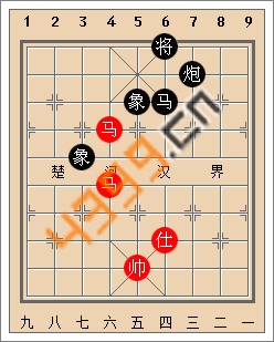 天天象棋残局实战解析以马砍兵炮象护驾