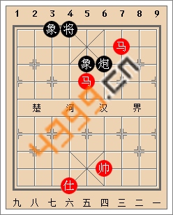 天天象棋残局实战解析以马砍兵炮象护驾