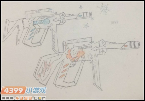 生死狙击玩家手绘—冰火姬丶双持