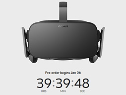 Oculus Rift将在周四开启预定 赠送两款游戏