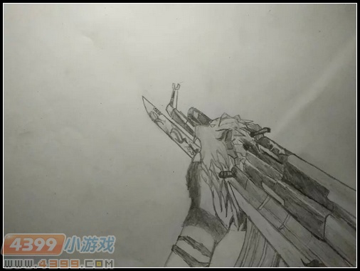 生死狙击玩家手绘—第一视角AK47荣耀