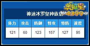 奥拉星神迹冰罗皇种族值解析