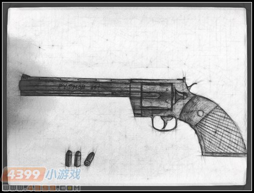生死狙击玩家手绘—柯尔特巨蟒手枪