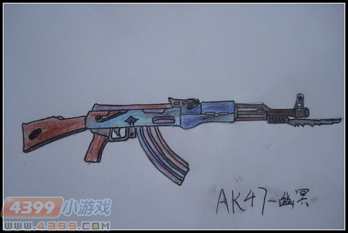 生死狙击玩家手绘-AK-47幽冥
