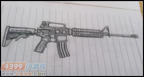 生死狙击玩家手绘-M4A1