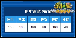 奥拉星焰年翼兽练级 焰年翼兽刷什么学习力