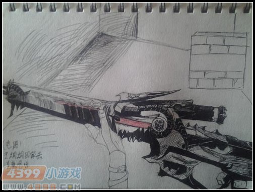 生死狙击玩家手绘-炎魔咆哮正面