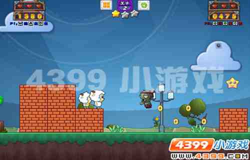 4399《喜羊羊僵尸岛冒险》先下手为强，后下手遭殃