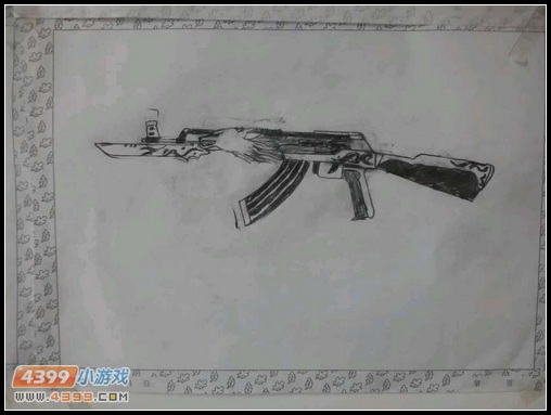生死狙击玩家手绘-霸气AK47荣耀
