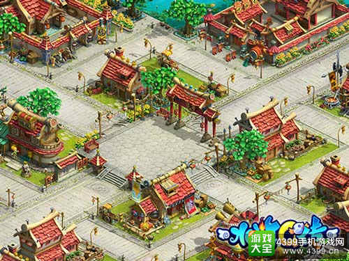 水浒Q传手游主城鸟瞰图
