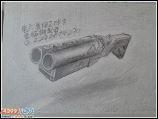 生死狙击玩家手绘-撕裂者素描