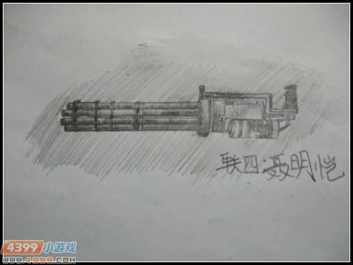 生死狙击玩家手绘-疯狂加特林