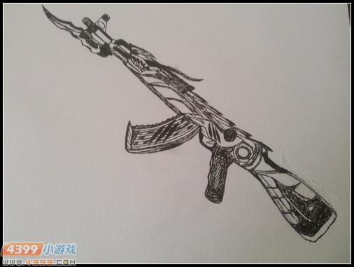 生死狙击玩家手绘-AK47无影