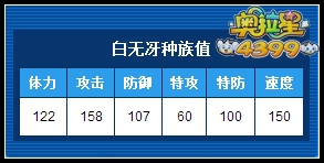 奥拉星白无冴种族值解析