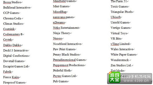 索尼PS VR游戏开发第三方开发商和发行商