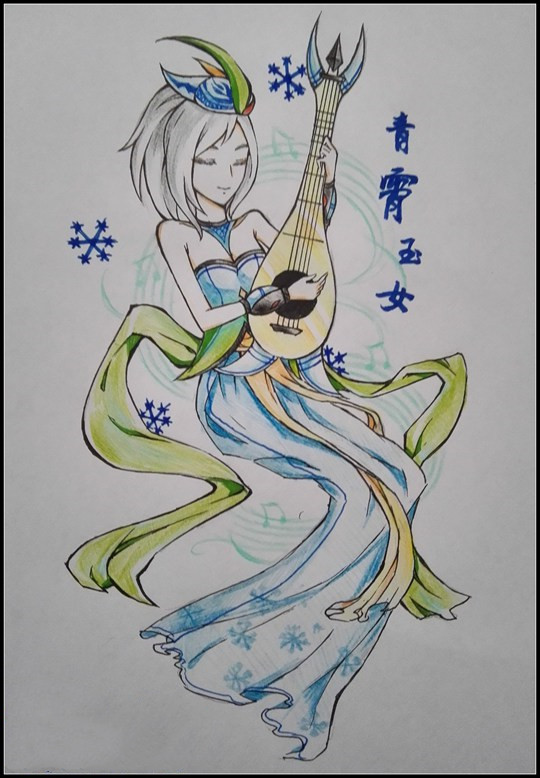 洪荒大劫篇手绘青霄玉女-4399花栗鼠