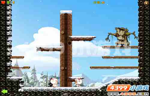 4399《喜羊羊兄妹雪球大战2》智灭雪山怪物
