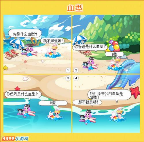 奥比岛四格漫画-血型