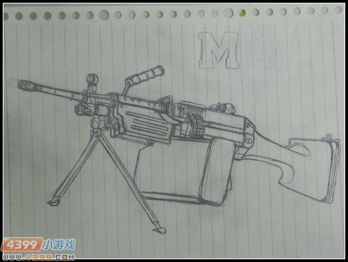 生死狙击玩家手绘-M249回归