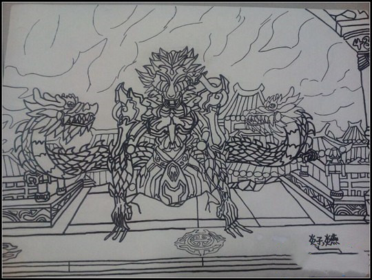 洪荒大劫篇手绘金之祖巫-4399炎子炎燕