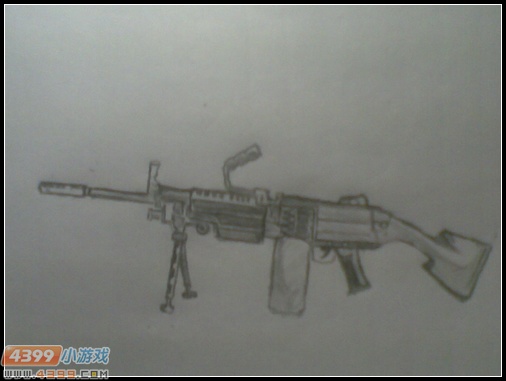 生死狙击玩家手绘-M249