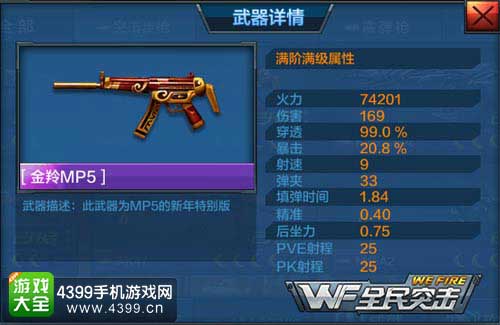MP5属性 