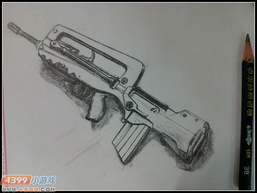 生死狙击玩家手绘-FAMAS