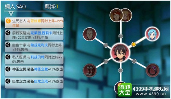 刀剑神域黑衣剑士羁绊