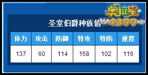 奥拉星圣堂伯爵种族值解析