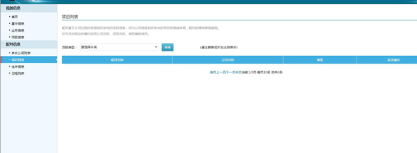 项目列表