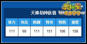 奥拉星天神劫种族值解析