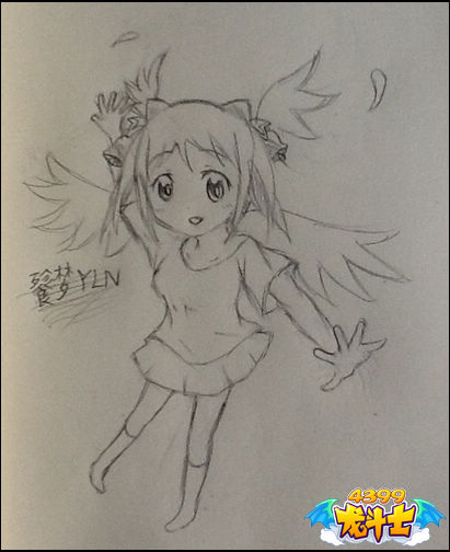 龙斗士绘画作品娘化萝莉小铃铛
