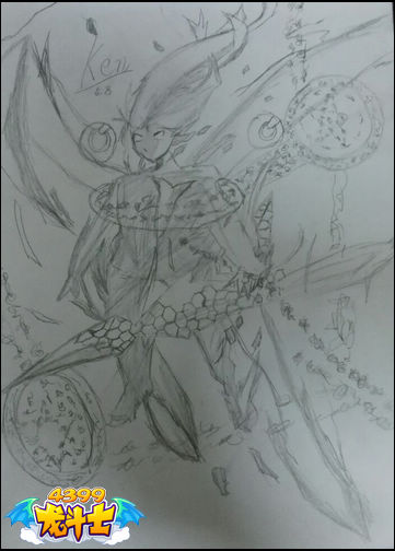 龙斗士绘画作品血符龙皇