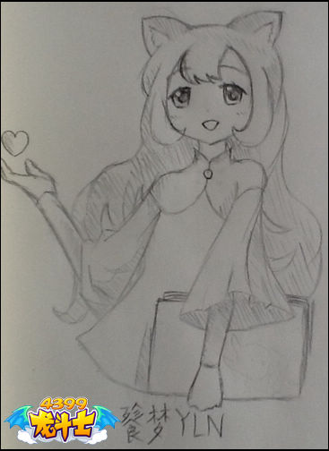 龙斗士绘画作品兽耳少女