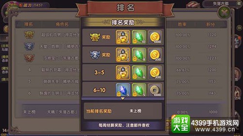 《摸金幻灵》“巅峰争霸”排名奖励一览