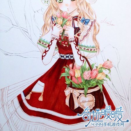 奇迹暖暖手绘静谧花期